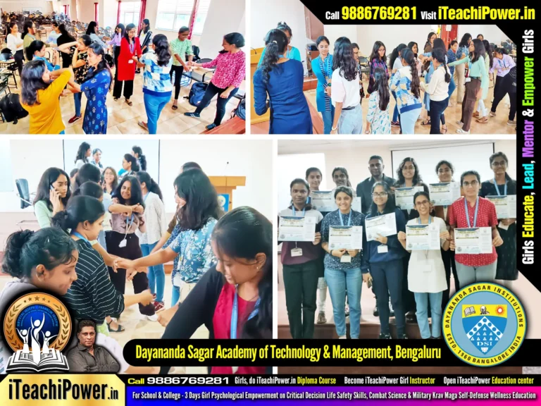 "Mind is the weapon" - iTeachiPower.in Girls in Dayananda Sagar Academy of Technology & Management, Bengaluru